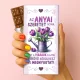Lila tulipános feliratos csokoládé idézettel anyák napjára