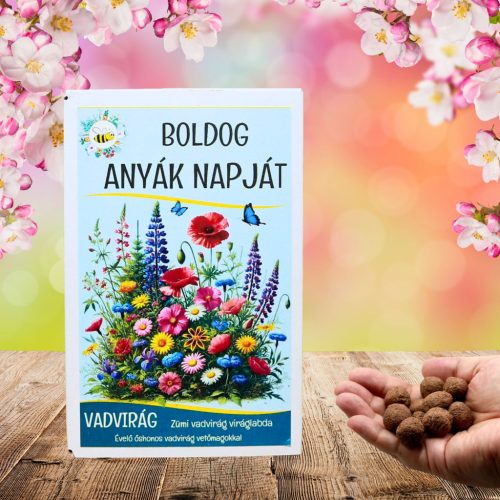 Anyák napi viráglabda vadvirágos vetőmagokkal- Anyák napi ajándék ötlet