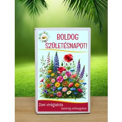   Feliratos 12 db viráglabda vadvirágos vetőmagokkal- Születésnapi ajándék ötlet