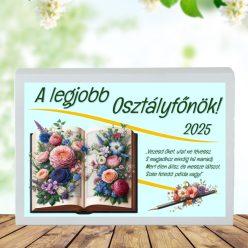   A legjobb osztályfőnök feliratú viráglabda ajándékdoboz tanároknak 4 doboz viráglabdával