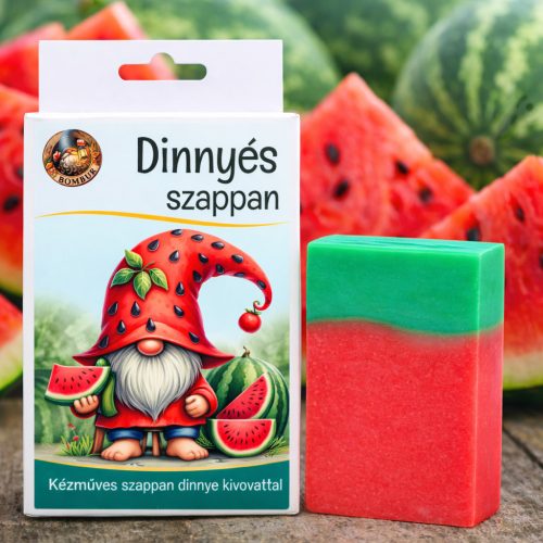 Görögdinnyés olívás kézműves szappan ajándék karkötővel - hidratáló nyári bőrápolás - Zümishop