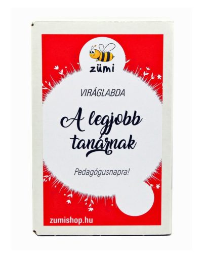 A legjobb Tanárnak  feliratú viráglabda 12 db pillangóbarát viráglabdával