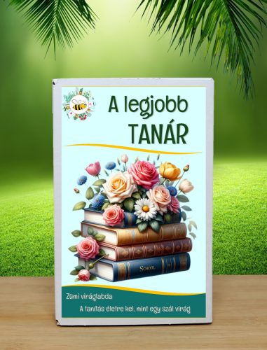A legjobb Tanárnak  feliratú viráglabda 6 db viráglabdával