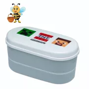 Minecraft Skinek Bento Uzsonnás Doboz Szett - Evőeszközzel és Rekeszekkel - Zümishop