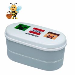 Minecraft Skinek Bento Uzsonnás Doboz Szett - Evőeszközzel és Rekeszekkel - Zümishop