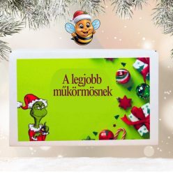   Grincs kertje választható viráglabdákkal- A legjobb műkörmösnek felirattal