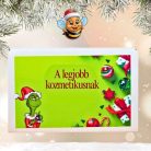 Grincs kertje választható viráglabdákkal- A legjobb kozmetikusnak felirattal