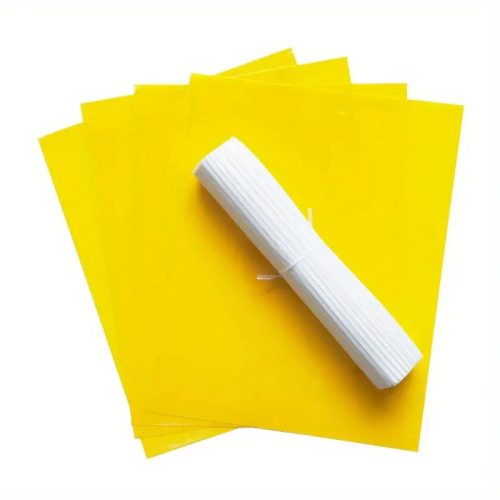 Fenntartható ragadós csapdák 10 db-os kiszerelésben, környezetbarát rovarcsapdák szobanövényekhez, üvegházba és kertbe, hatékony védelem repülő kártevők ellen.