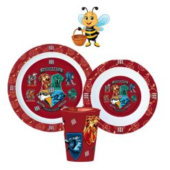   Harry Potter Étkészlet Gyerekeknek – Mikrózható, BPA Mentes Pohárral (260 ml)