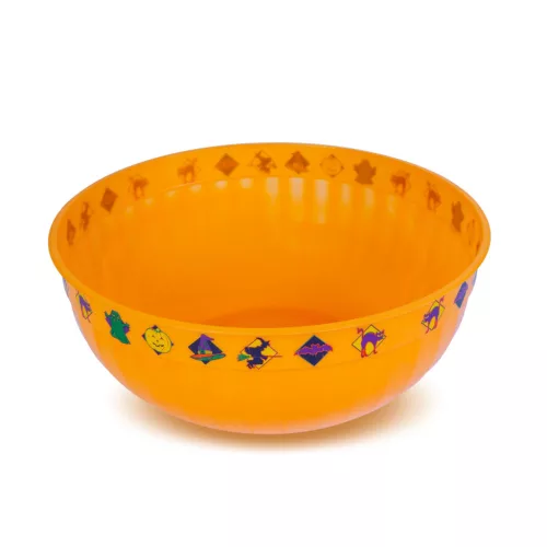 Halloween Kínálótál Narancssárga Színben – 30 cm Műanyag Party Tál