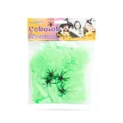 Zöld Halloween Pókháló Dekoráció Pókokkal – 4-5 m²