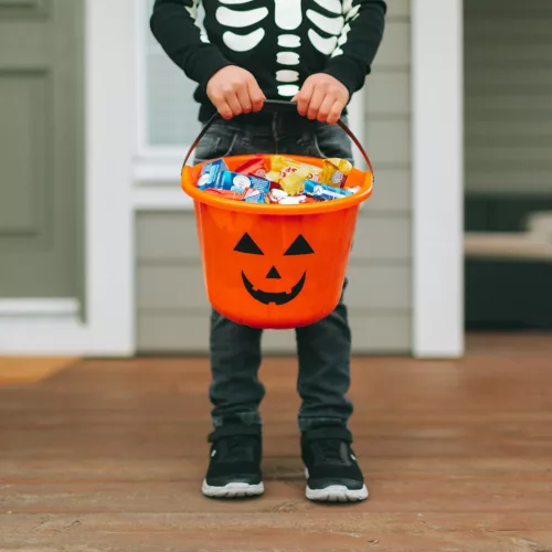 Halloween Cukorkagyűjtő Vödör Tök Mintával