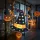Halloween boszorkánykalap dekoráció – akasztható, fekete filc, 38 × 33 cm