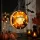 Halloween 3D LED dekorlámpa – denevéres, 14 melegfehér LED, elemes, 14 cm