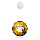 Halloween 3D LED dekorlámpa – denevéres, 14 melegfehér LED, elemes, 14 cm