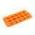 Halloween szilikon jégkockakészítő forma – 18 db tök minta, narancssárga, 21 × 11 cm