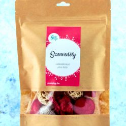 Szenvedély lakásdekoráció-piros-fehér szárazvirág mix