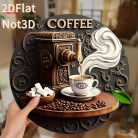 Kávés dekoráció - vintage fa fali dekoráció és konyhai falikép - Zümishop