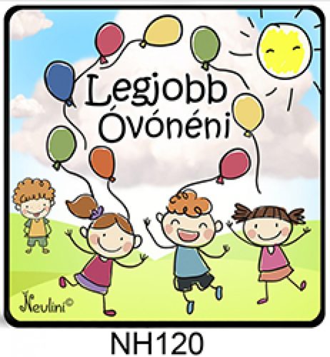 Hűtőmágnes 7,5 cm x 7,5 cm - Legjobb óvónéni - Ajándék Óvónőknek