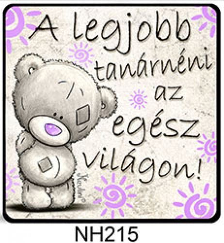 Hűtőmágnes 7,5 cm x 7,5 cm - A legjobb tanárnéni - Ajándék Tanároknak