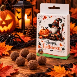   Happy Halloween viráglabda – 6 db vadvirágos vetőmaglabda Halloween ajándékdobozban