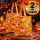 Halloween ajándéktáska szett – narancssárga, mintás, 27 × 31 cm, 2 db/csomag