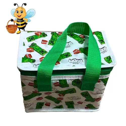 Minecraft Creeper & TNT hűtőtáska - újrahasznosított RPET uzsonnás táska - 2026 - Zümishop