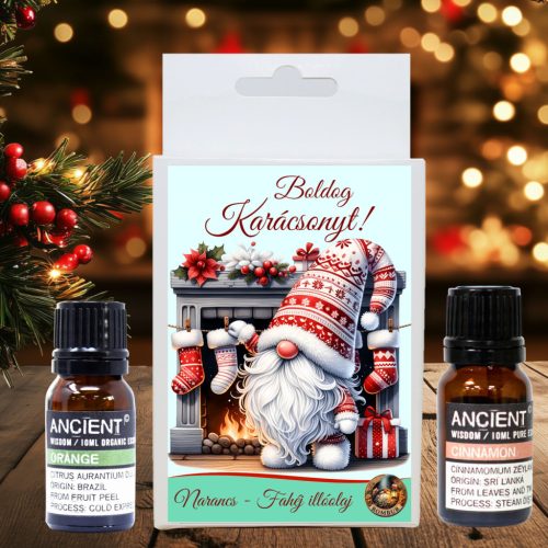 Karácsonyi Illóolaj Válogatás + Ajándék Viasz | Narancs & Fahéj