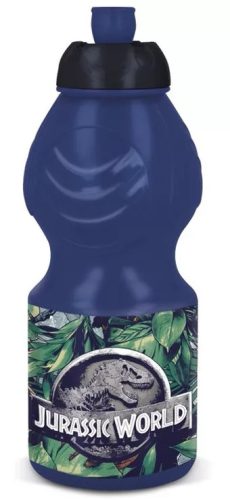 Jurassic World Tropical mintás dínós műanyag sportkulacs gyerekeknek – 400 ml-es cseppmentes kulacs iskolába és kiránduláshoz – Zümishop