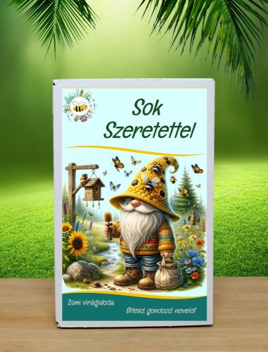 Sok Szeretettel feliratú ajándék doboz 12 db választható viráglabdával!