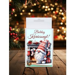   Karácsonyi viráglabda doboz 6 db  – ünnepi címkével (ajándékötlet nőknek)