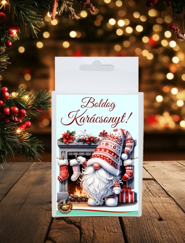 Karácsonyi viráglabda doboz 6 db  – ünnepi címkével (ajándékötlet nőknek)