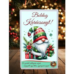   Karácsonyi ajándékdoboz viráglabdával – „Boldog Karácsonyt” felirattal-Karácsonyi ajándékötlet