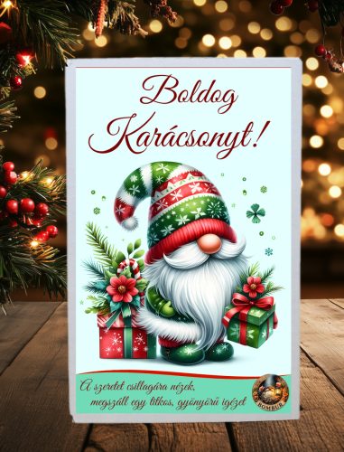 Karácsonyi ajándékdoboz viráglabdával – „Boldog Karácsonyt” felirattal-Karácsonyi ajándékötlet