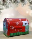 Karácsonyi fém díszdoboz választható viráglabdával 