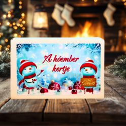   Karácsonyi feliratos doboz 10 db napraforgós  viráglabdával (Karácsonyi ajándék ötlet)