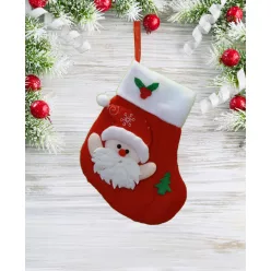 Textil mikulás csizma kicsi