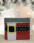 Fém karácsonyi díszdoboz 24 db választható viráglabdával