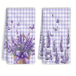 2 db Levendula & pillangó konyharuha  szett