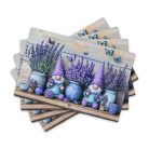 4 darabos levendulás asztali alátét szett - rusztikus teríték és asztali dekoráció - Zümishop