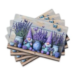  Levendulás asztali alátét szett, 4 db