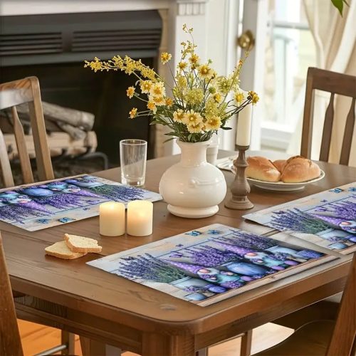  Levendulás asztali alátét szett, 4 db