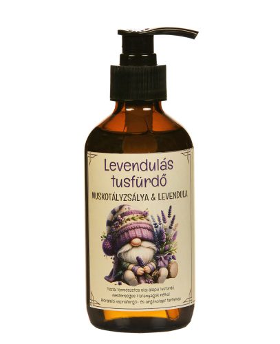 Levendulás-Zsályás Aromaterápiás Tusfürdő (250 ml) + Ajándék Karkötő