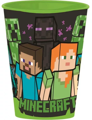 Minecraft Creeper műanyag pohár 260 ml - BPA-mentes mikrózható gyerek pohár - Zümishop