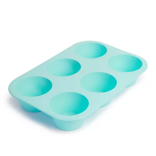 Szilikon muffinsütő forma – 6 adagos – kék