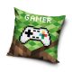 Minecraft stílusú díszpárna 40x40 cm - zöld gamer párna gyerekeknek és tiniknek - Zümishop