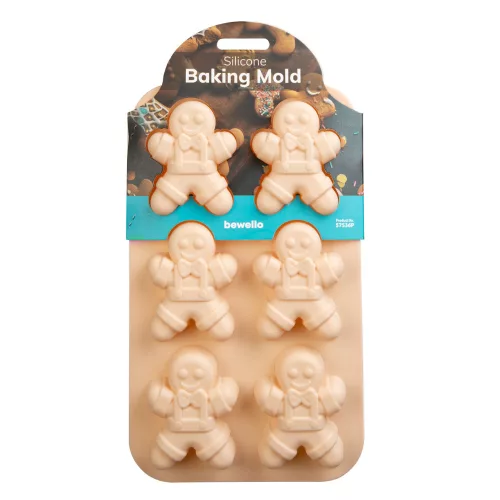 Szilikon sütőforma – Mézi, mézeskalács figura – 6 adagos – 29,5 cm