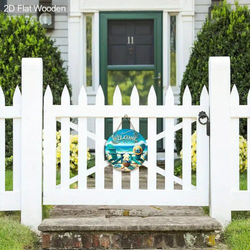 2D  Nyári üdvözlő fa tábla – Vidám strandhangulat az otthonodban