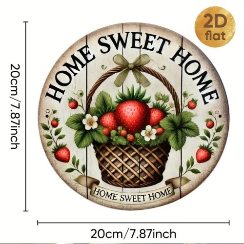 Vintage stílusú “Home Sweet Home” tábla – Epermintás  kerti dekoráció