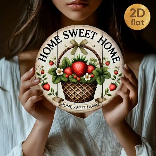 Vintage stílusú “Home Sweet Home” tábla – Epermintás  kerti dekoráció